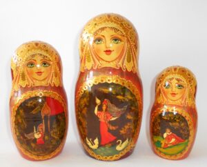 GIANT Volk Fairy Tales 10-set nesting Doll Babooshki s
