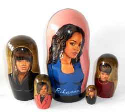 Rihanna large Babushka Matryoshka nesting Doll Babooshki Babushkas