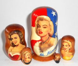 Marilyn Monroe small Babushka Matryoshka nesting Doll Babooshki Babushkas