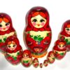 KIROV – Kirovie red scarf giant 10-set nesting Doll Babooshki s Classic Village Traditional