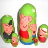 Peppa Pig on light green nesting Doll Babooshki s