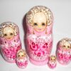 Bride in pink Nata nesting Doll Babooshki s
