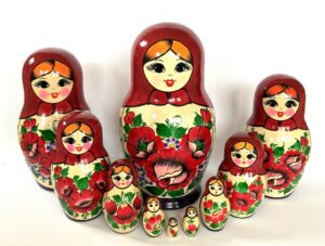 Kirov Kirovie  Purple 10-set Babushka Matryoshka nesting Doll (Copy)