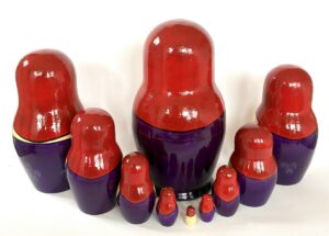 Kirov Kirovie  Purple 10-set Babushka Matryoshka nesting Doll (Copy)