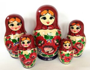 Kirov Kirovie  Purple 10-set Babushka Matryoshka nesting Doll (Copy)