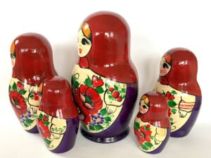 Kirov Kirovie  Purple 10-set Babushka Matryoshka nesting Doll (Copy)