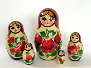 Kirov Kirovie  Purple 10-set Babushka Matryoshka nesting Doll (Copy)
