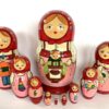 GIANT Village Girls Toys red 10-set Babushka Matryoshka nesting Doll (Copy)