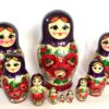 Kirov Kirovie giant red scarf purple dress 10-set Babushka Matryoshka nesting Doll (Copy)