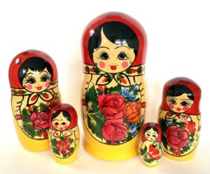 Semenov giant red scarf 10-set Babushka Matryoshka nesting Doll (Copy)