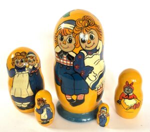 Raggedy Ann & Andy Babushka Matryoshka nesting Doll (Copy)