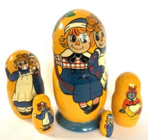 Raggedy Ann & Andy Babushka Matryoshka nesting Doll (Copy)