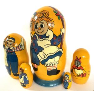 Raggedy Ann & Andy Babushka Matryoshka nesting Doll (Copy)
