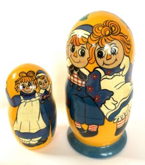 Raggedy Ann & Andy Babushka Matryoshka nesting Doll (Copy)