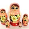 RED daisy  5-set Babushka Matryoshka nesting Doll (Copy)