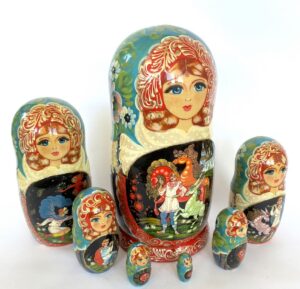 Pushkin Russian fairy tales 7-set Babushka Matryoshka nesting Doll (Copy)