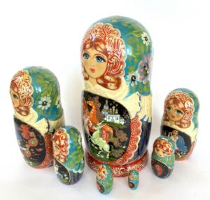 Pushkin Russian fairy tales 7-set Babushka Matryoshka nesting Doll (Copy)