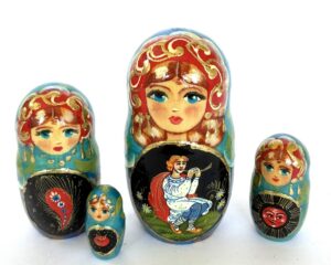 Pushkin Russian fairy tales 7-set Babushka Matryoshka nesting Doll (Copy)