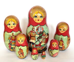 Russian fair tale Gigantic Turnip 7-set Babushka Matryoshka nesting Doll (Copy)
