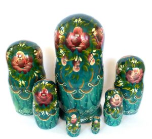 Russian fairy tale Tsar Sultan 7-set Babushka Matryoshka nesting Doll (Copy)