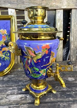 Khokhloma Large Sugar & two Candy Bowls with 3 spoons II (Copy)